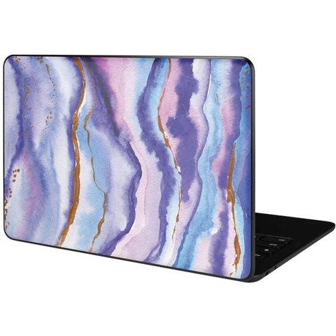 Blue Violet Watercolor Geode Google Pixelbook Go Skin